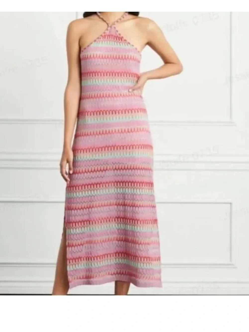 leah striped crochet dress Sassy Shortcake Leah Crochet Dress
